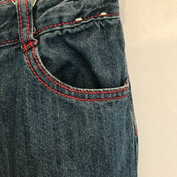 Gymboree Jeans Little Girl Size 7 Plus Red Bows Medium Wash Adjustable Waist - Picture 6 of 8